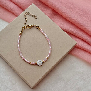 Gepersonaliseerde initialen armband | Miyuki kralen | Handgemaakt cadeau