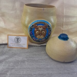 grote pot "UIL" met keramieken deksel