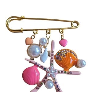 Grote Zeester Roze Broche