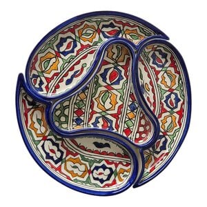 Hand Painted Moroccan Tapas Bowls, Set of Nesting Ceramic Serving Dishes, Mezze Bowls, Handmade Ceramic, Boho Kitchen Decor Gift