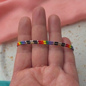 Handgemaakte Pride armband | Regenboog Miyuki kralen