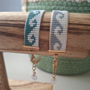 Handgeweven Miyuki kralenarmband waves