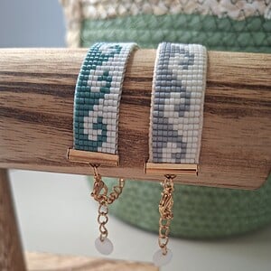 Handgeweven Miyuki kralenarmband waves