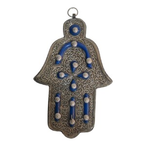 Handmade Moroccan Hamsa Wall Hanging – Copper Hand of Fatima Amulet-Handgemaakt "Hamas" Amulet Hand van Fatima" Khamsa"Moroccan Hamsa
