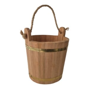 Handmade Solid Wood Bucket | Rustic Farmhouse Decor for Home, Garden, Sauna & SPA 3,5L
