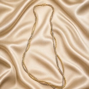 Lange Handgemaakte Ketting Goud & Zilver