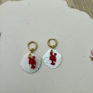 Lobster oorbellen stainless steel