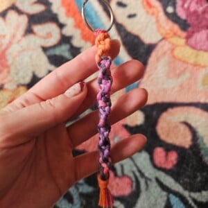 Macramé color sleutelhanger