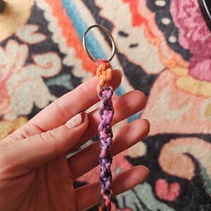 Macramé color sleutelhanger