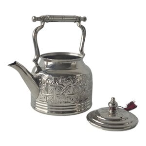 Moroccan Silver Brass Teapot Handmade, Traditional Mint Tea Pot, Moroccan Kitchen Decor, Vintage Boho Tea Gift, Unique Gift for Her