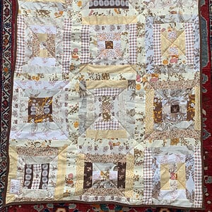 Patchwork kleed van vintage stoffen en kinderddeken