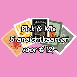 Pick & Mix 5 ansichtkaarten.