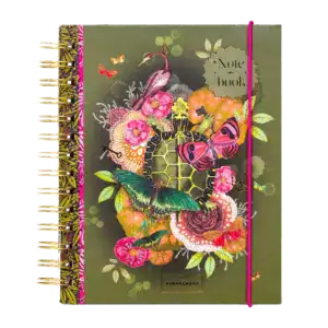 Pimpelmees notitieboek A5 WIREO XXL Turtle - Olive