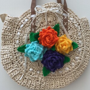 Schoudertas Love All Roses, Made By Anne. Nieuw!