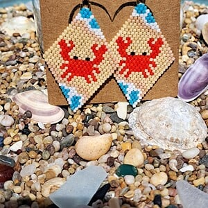 Seaside Sentinel - kralenoorbellen