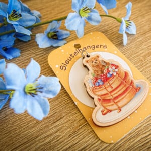 Sleutelhanger Fluffy pancake bear