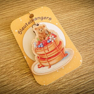 Sleutelhanger Fluffy pancake bear
