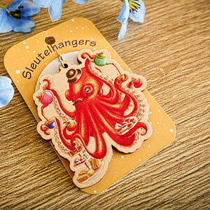 Sleutelhanger octopus high tea
