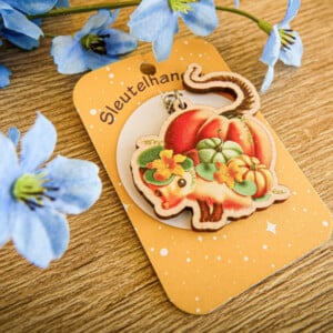 Sleutelhanger pompoen egel