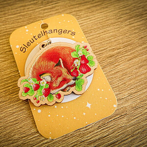 Sleutelhanger Vos aardbeien