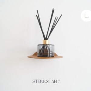 STERKSTAEL Saga wandplank Cortenstaal - stalen wandplank - kleur Cortenstaal Brons - poedercoating - staal - wandrek - wandplankje - inclusief bevestigingsmateriaal – draagkracht van 10 kg – 1 stuk