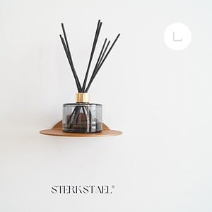 STERKSTAEL Saga wandplank Cortenstaal - stalen wandplank - kleur Cortenstaal Brons - poedercoating - staal - wandrek - wandplankje - inclusief bevestigingsmateriaal – draagkracht van 10 kg – 1 stuk
