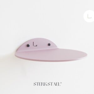 STERKSTAEL Saga wandplank Lila Mist - stalen wandplank - kleur Paars Violet - poedercoating - staal - wandrek - wandplankje - inclusief bevestigingsmateriaal – draagkracht van 10 kg – 1 stuk