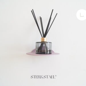 STERKSTAEL Saga wandplank Lila Mist - stalen wandplank - kleur Paars Violet - poedercoating - staal - wandrek - wandplankje - inclusief bevestigingsmateriaal – draagkracht van 10 kg – 1 stuk
