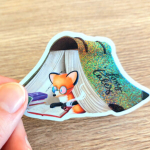 Sticker Foxy tales glitter vaatwasserproof