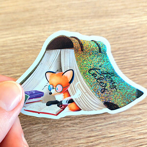 Sticker Foxy tales glitter vaatwasserproof