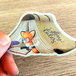 Sticker Foxy tales glitter vaatwasserproof