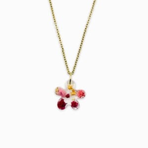 Subtiele Ketting met Bloem Hanger Gevuld met Echt Gipskruid uit Den Haag (GirlMeetsDenHaag x CH Design)
