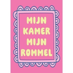 Tweezijdige poster A4 – Mijn kamer mijn regels/rommel