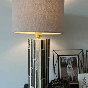 Unieke handgemaakte lampvoet - beige/bruin