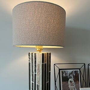 Unieke handgemaakte lampvoet - beige/bruin