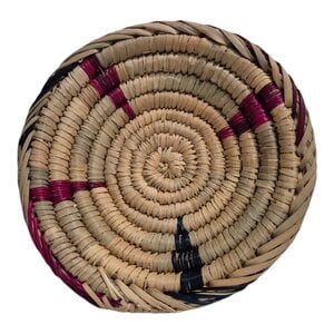 Unique Moroccan Rattan Basket – Handwoven, Boho Home Decor, Natural & Colorful Coiled Reed Storage.