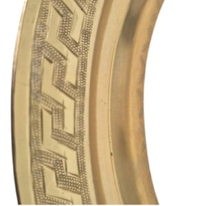 Vintage Oval Mirror Greek Key Brass Frame, Gold Gilded, Unique Antique Home Decor, Luxury Wall Mirror, Unique Gift for Her