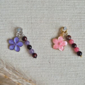Vrolijke bloemen bedel met tijgeroog