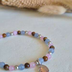 Zilveren armband met druppel bedel | Iris