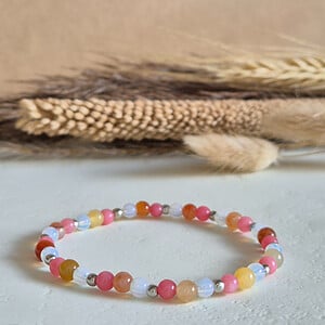 Zilveren armband met edelstenen | Sunset