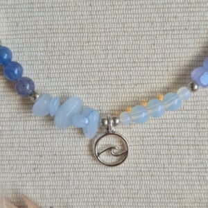 Zilveren ketting met golf bedel | Ocean