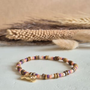 Zomerse armband met jaspis en krab bedel | Crab