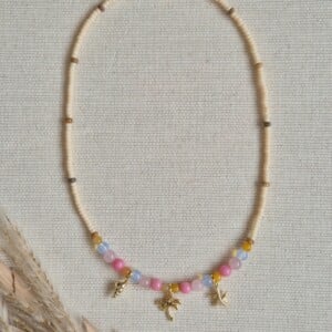 Zomerse ketting met bedels, edelstenen en miyuki kralen | Tropics