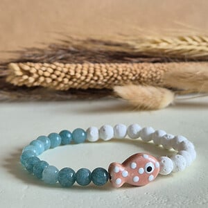 Zomerse vissen armband met edelstenen
