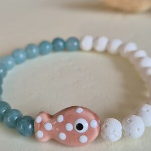 Zomerse vissen armband met edelstenen