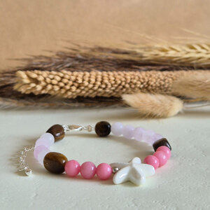 Zomerse zeester armband zilver