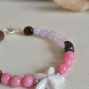 Zomerse zeester armband zilver