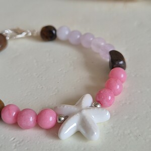 Zomerse zeester armband zilver