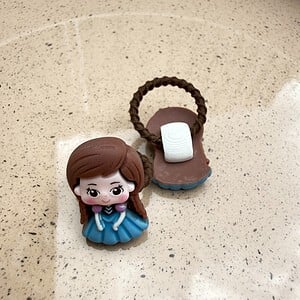 2x Elastieken prinsessen van Resin (eerste staartjes/ onder een vlecht)/ Kawaii