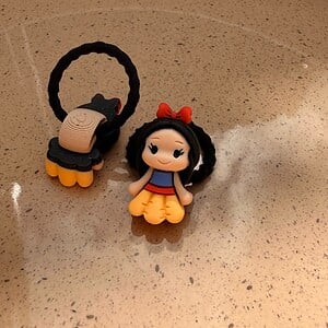 2x Elastieken prinsessen van Resin (eerste staartjes/ onder een vlecht)/ Kawaii